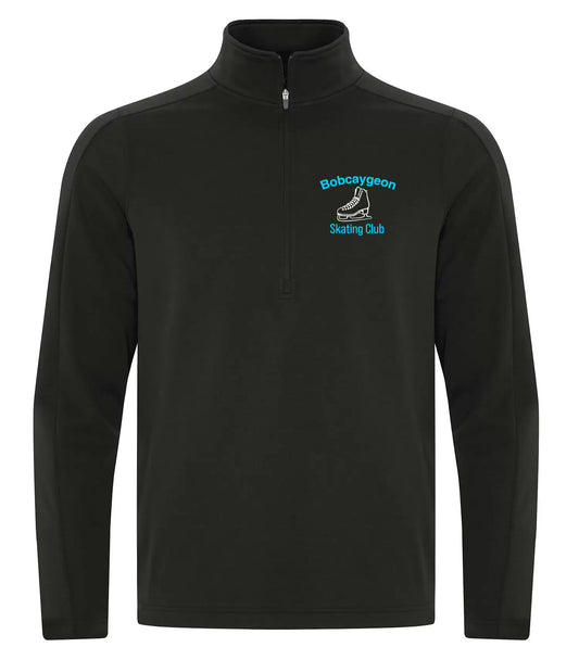 Bobcaygeon Skating Club 1/2 Zip Performance Fleece Sweatshirt - Printed Logos