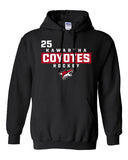 Coyotes Team Fleece Hoodie (CUSTOMIZED WITH NUMBER *OPTIONAL)