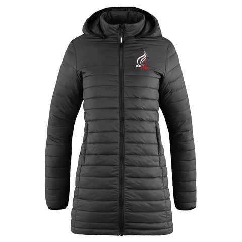 Ladies Ice Fyre Full Length Puffy Jacket w/ Detachable Hood