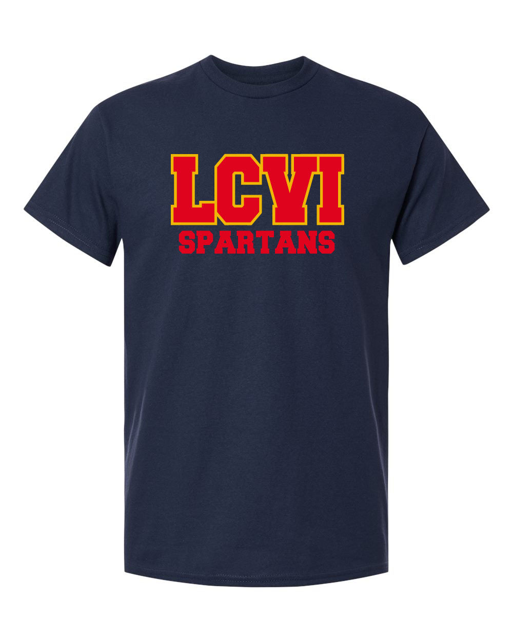 LCVI Spartans Block Text Tee