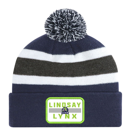 Lindsay Lynx Pom Pom Toque - Twill Patch