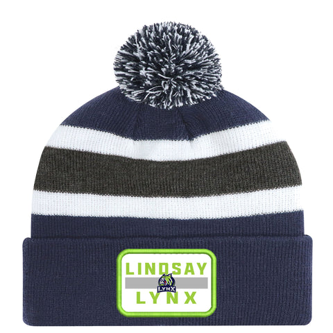 Lindsay Lynx Pom Pom Toque - Twill Patch