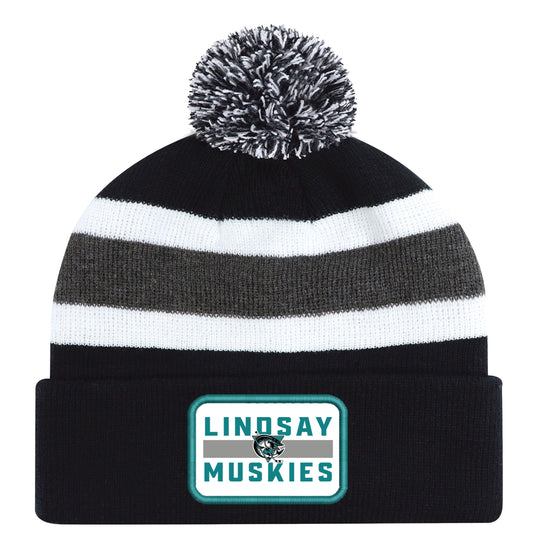 Lindsay Muskies Pom Pom Toque - Twill Patch