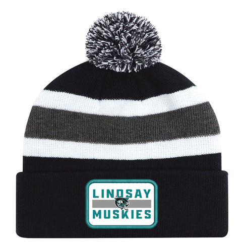 Lindsay Muskies Pom Pom Toque - Twill Patch