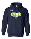 Lindsay Lynx Team Fleece Hoodie (CUSTOMIZED WITH NUMBER *OPTIONAL)