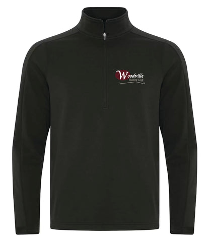 Woodville Skating Club 1/2 Zip Performance Fleece Sweatshirt - Embroidered