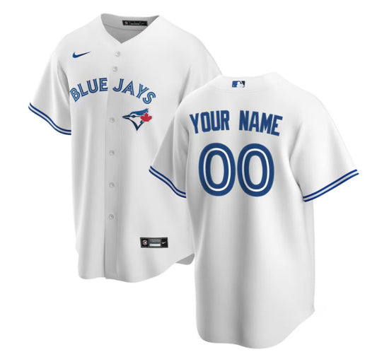 Men's Toronto Blue Jays Nike White Replica Custom Jersey - (CUSTOMIZED)
