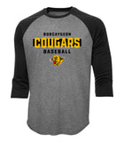 Bobcaygeon Cougars Baseball 3/4 Sleeve Performance Tee