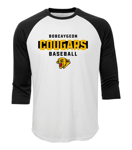 Bobcaygeon Cougars Baseball 3/4 Sleeve Performance Tee
