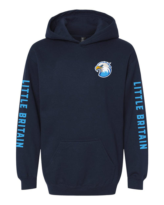 Little Britain Eagles Baseball Fleece Hoodie (Sleeve Prints)