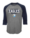 Little Britain Eagles Baseball 3/4 Sleeve Performance Tee