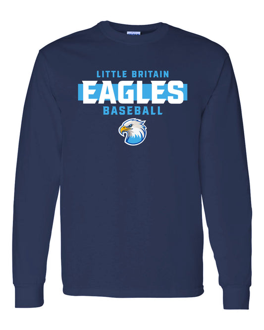 Little Britain Eagle Baseball Long Sleeve Tee