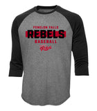 Fenelon Falls Runnin' Rebels Baseball 3/4 Sleeve Performance Tee