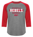 Fenelon Falls Runnin' Rebels Baseball 3/4 Sleeve Performance Tee