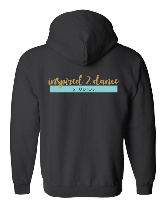 Inspired 2 Dance Zip Up Fleece Hoodie