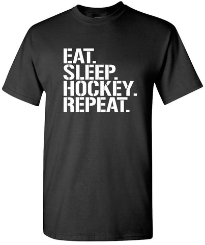 Eat Sleep Hockey Repeat Tee