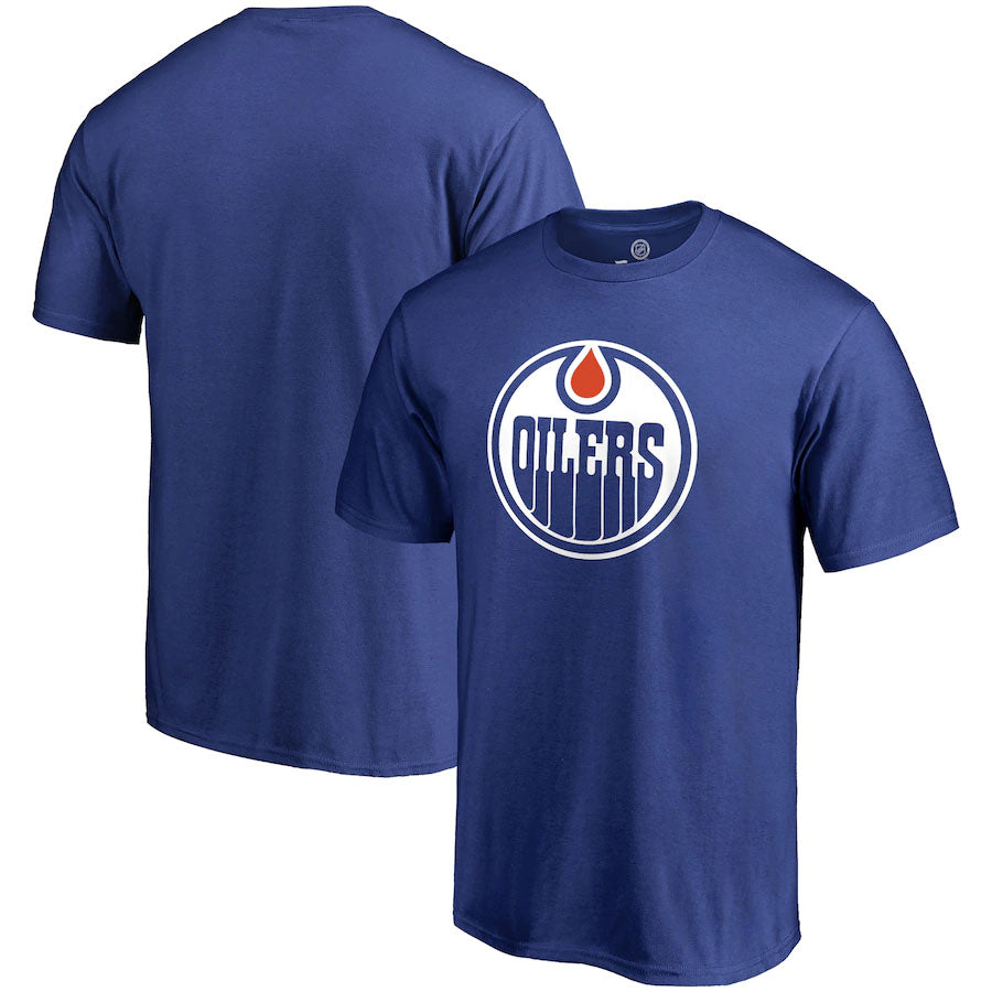 Edmonton Oilers Fanatics Branded Primary Logo T-Shirt - Navy